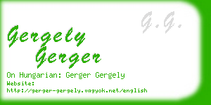 gergely gerger business card